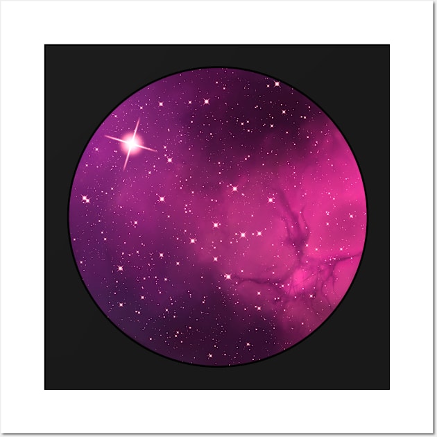 Galaxy Circle (Red) Wall Art by AuPrinceAna